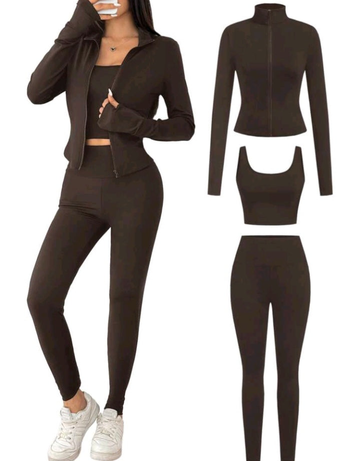 3-piece Knitted Sports Set
